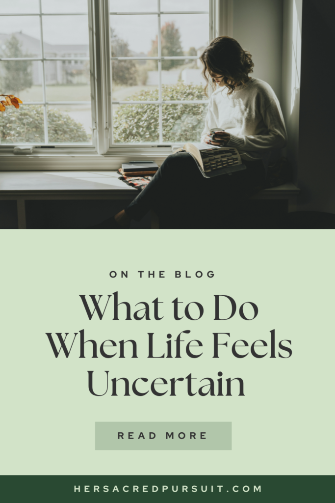 Woman reading by a window and finding peace in uncertainty through faith